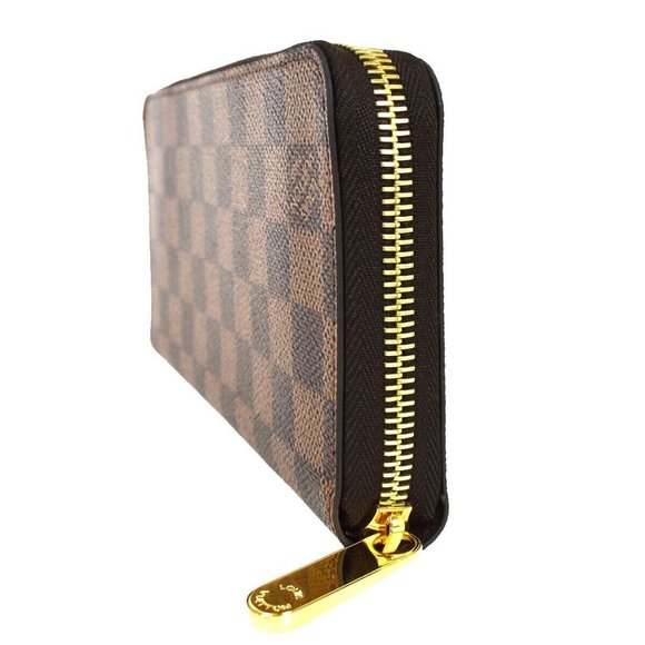 LOUIS VUITTON Zippy Wallet Long Bifold Purse Damier Leather Brown - Picture 15 of 15